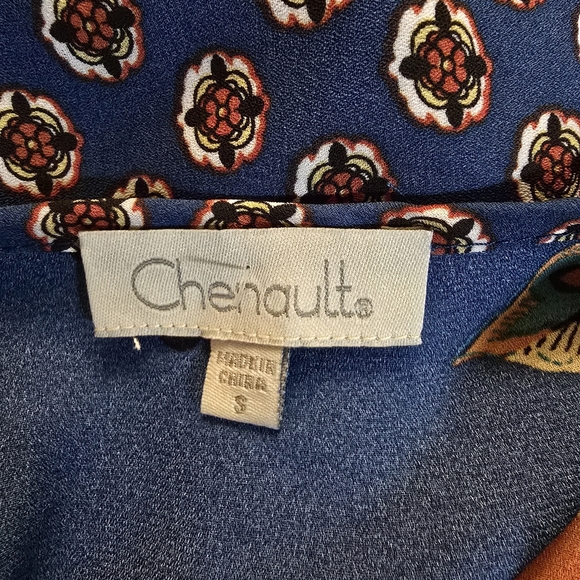 Chenault Blue Floral Blouse - Picture 3 of 5